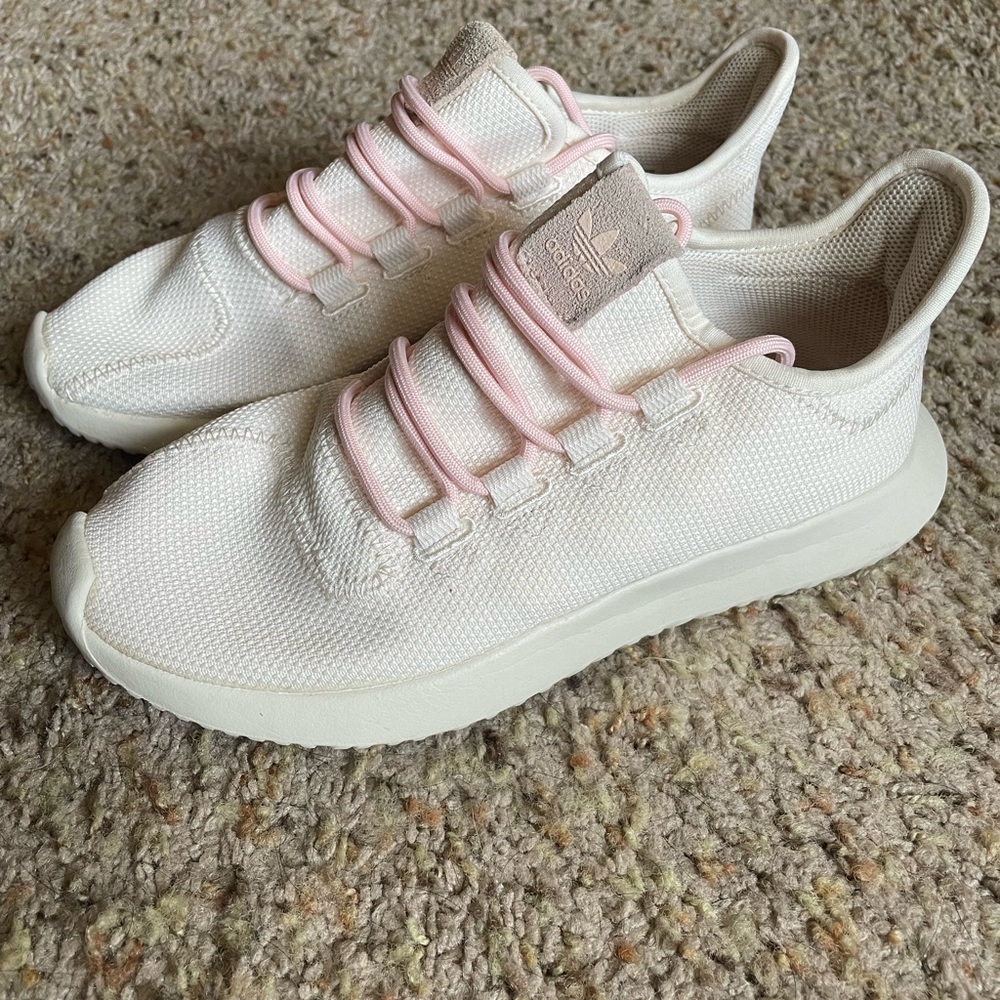 Adidas Tubular Shadow J Cream and Pink